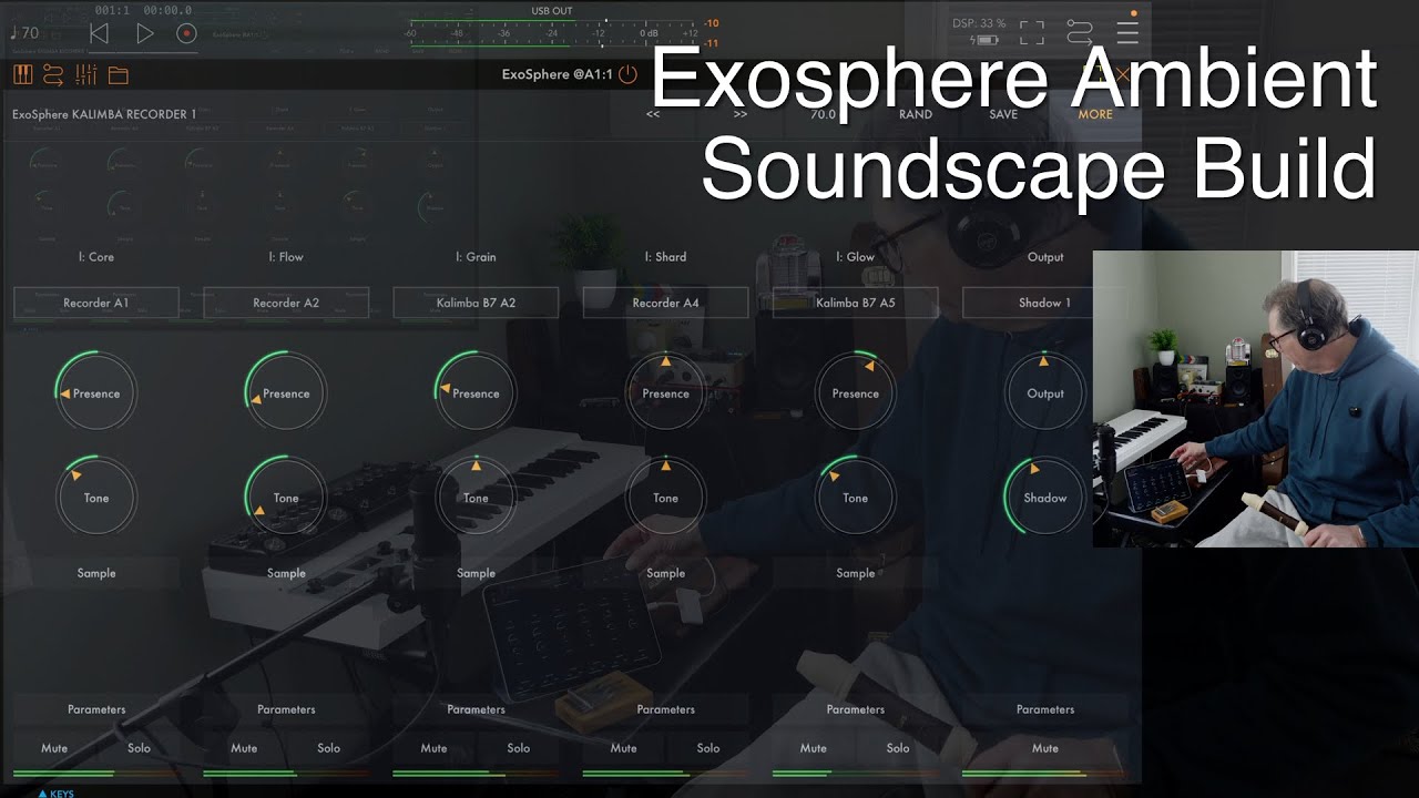 Exosphere iPad App Ambient Soundscape Build | Aulos 709B Recorder, Hokema B7 Kalimba