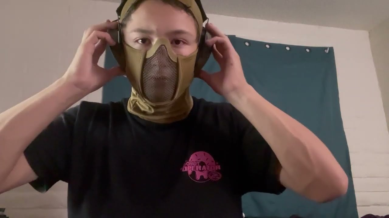 Matrix Shadow Fighter Hood Headgear w/ Mesh Mouth Protector (Color: Tan) Review!