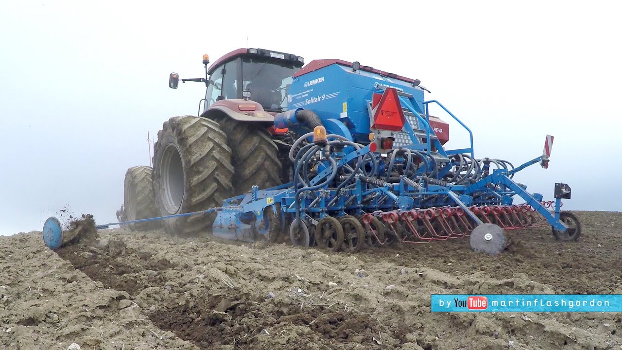Siew wiosenny Case Magnum 335 + Lemken Solitair 9 [4k]