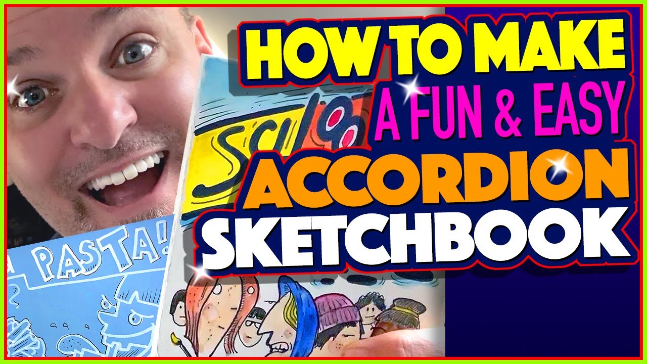 How to Make an EASY Accordion Sketchbook   |   #artforkids #easyartprojects #quickfunart