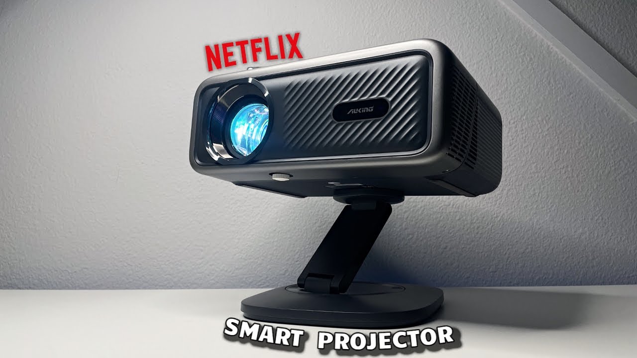 AuKing Smart Home Theater Projector with AI Auto Focus, 3D DoIby Audio & Netflix