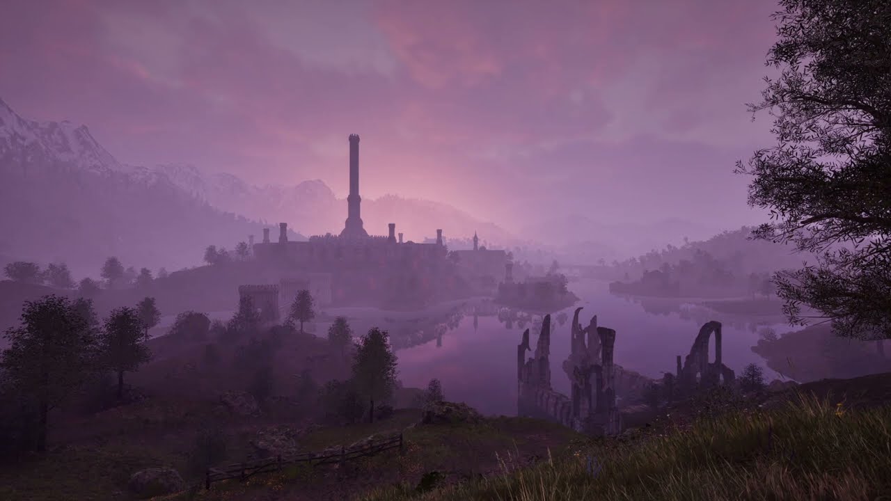 Oblivion Remastered Ambience - Imperial City View - Nature ambience for work and studying