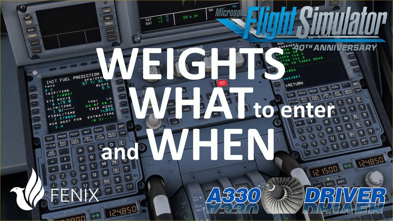Airbus Preflight: WHICH WEIGHTS to ENTER and WHEN | Real Airbus Pilot
