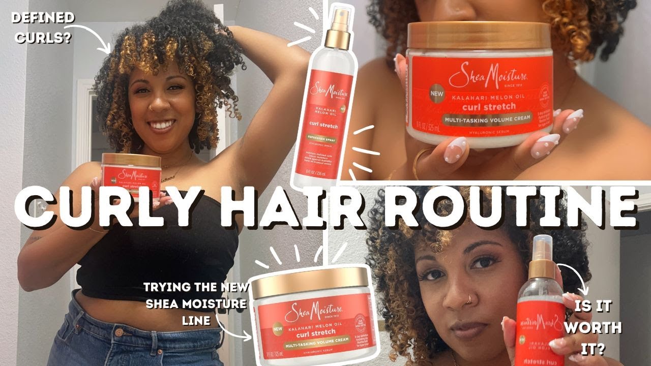 My Lazy Girl Curly Hair Routine | Trying the New Shea Moisture Line + Review