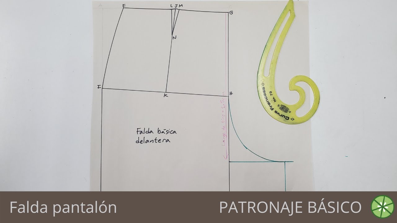 Como hacer FALDA PANTALON paso a paso 🤩 Patron BÁSICO