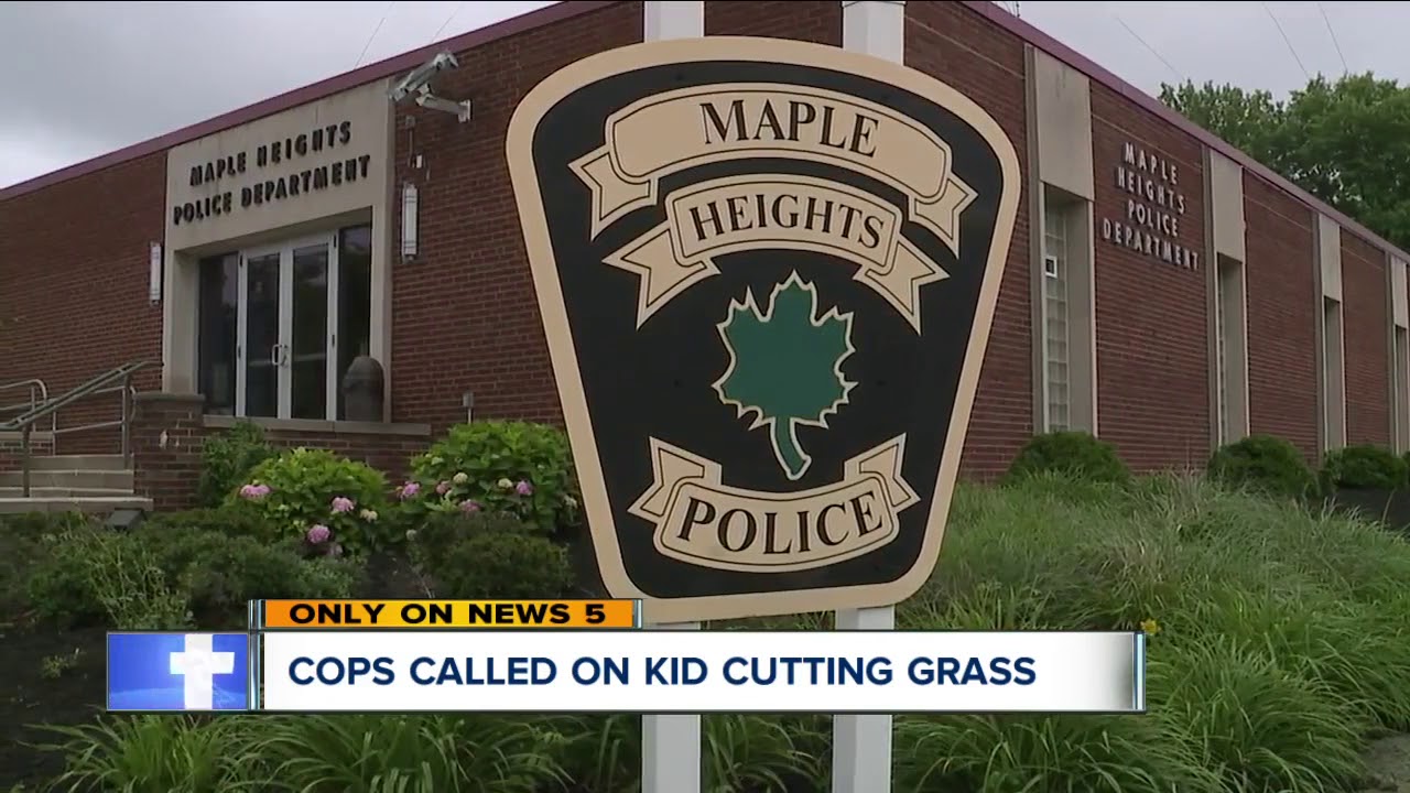 Viral video: Police called on 12-year-old mowing