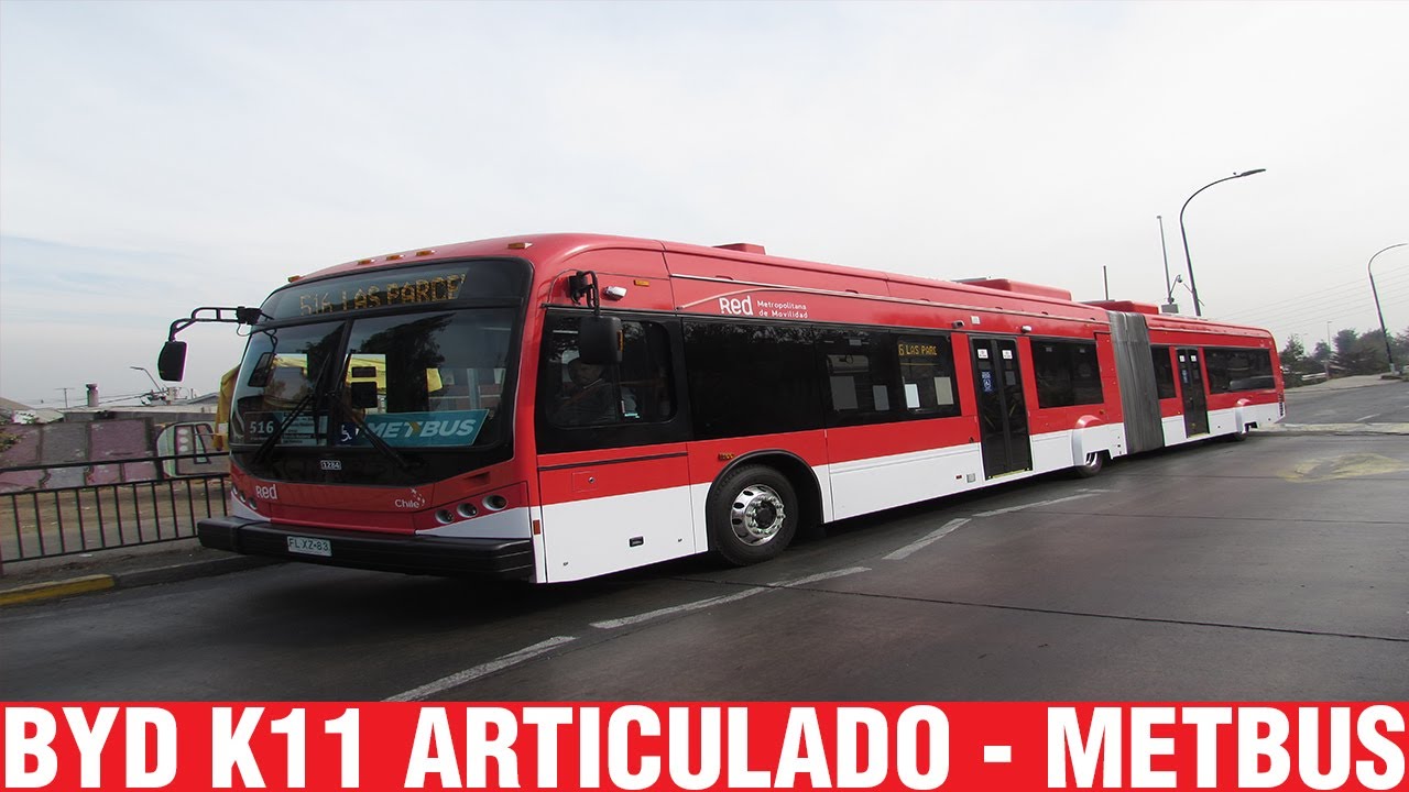 Red | Primer Dia de Circulación Bus Electrico Articulado BYD K11 de MetBus