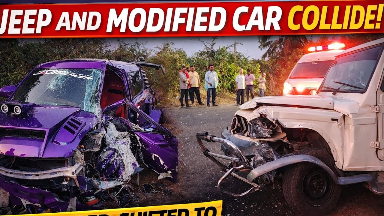 Jeep and Modified Car Collide at Bagbhat, Maina Curtorim; Two Injured Shifted to District Hospital