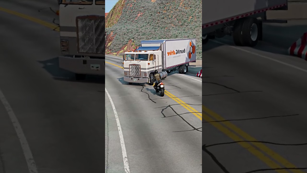 Realistic Highway Car Crashes #13