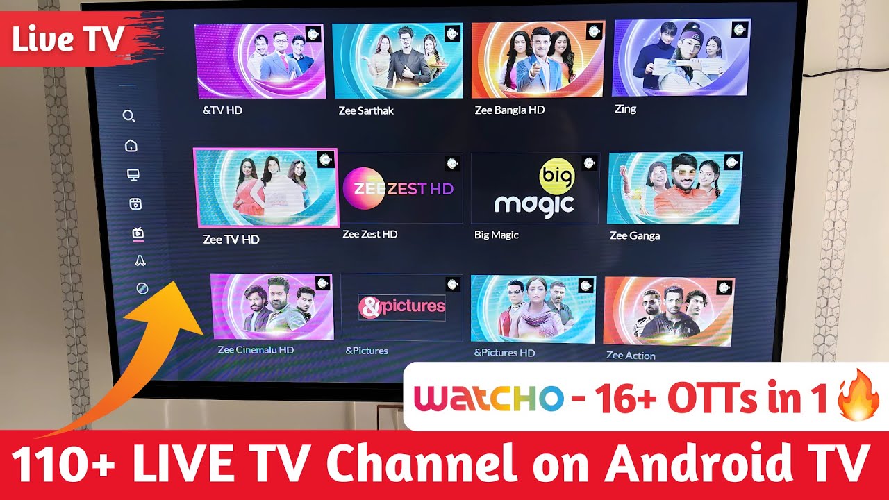Watcho App: 110+ Live TV Channel on Android TV 📺 | Best Live TV App on Smart TV - Watcho OTT