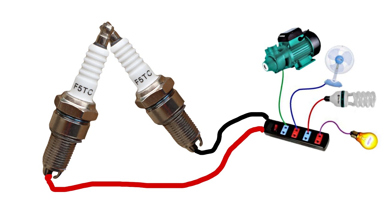 Getting Free Lifetime Electricity From Spark Plug, Free Home Electricity