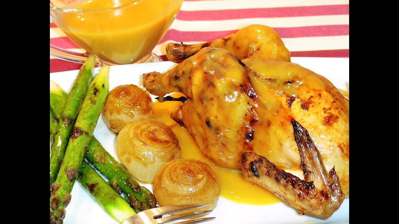 Picantones al horno en salsa de naranja - La Cocina de Loli Domínguez. Loli Domínguez
