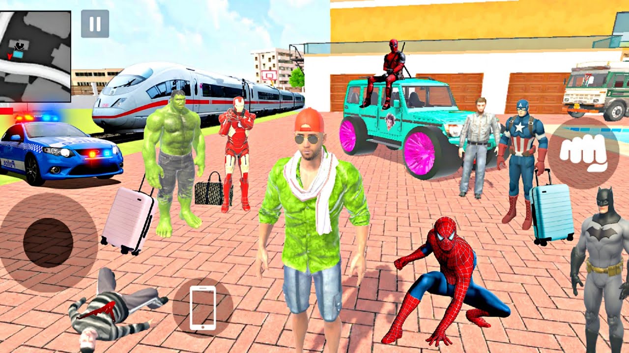 🤩 Avangers Came to Indian Theft Auto Simulator 💥🥳 Indian Bikes Driving 3d Game 🎮 Video 💥🤩