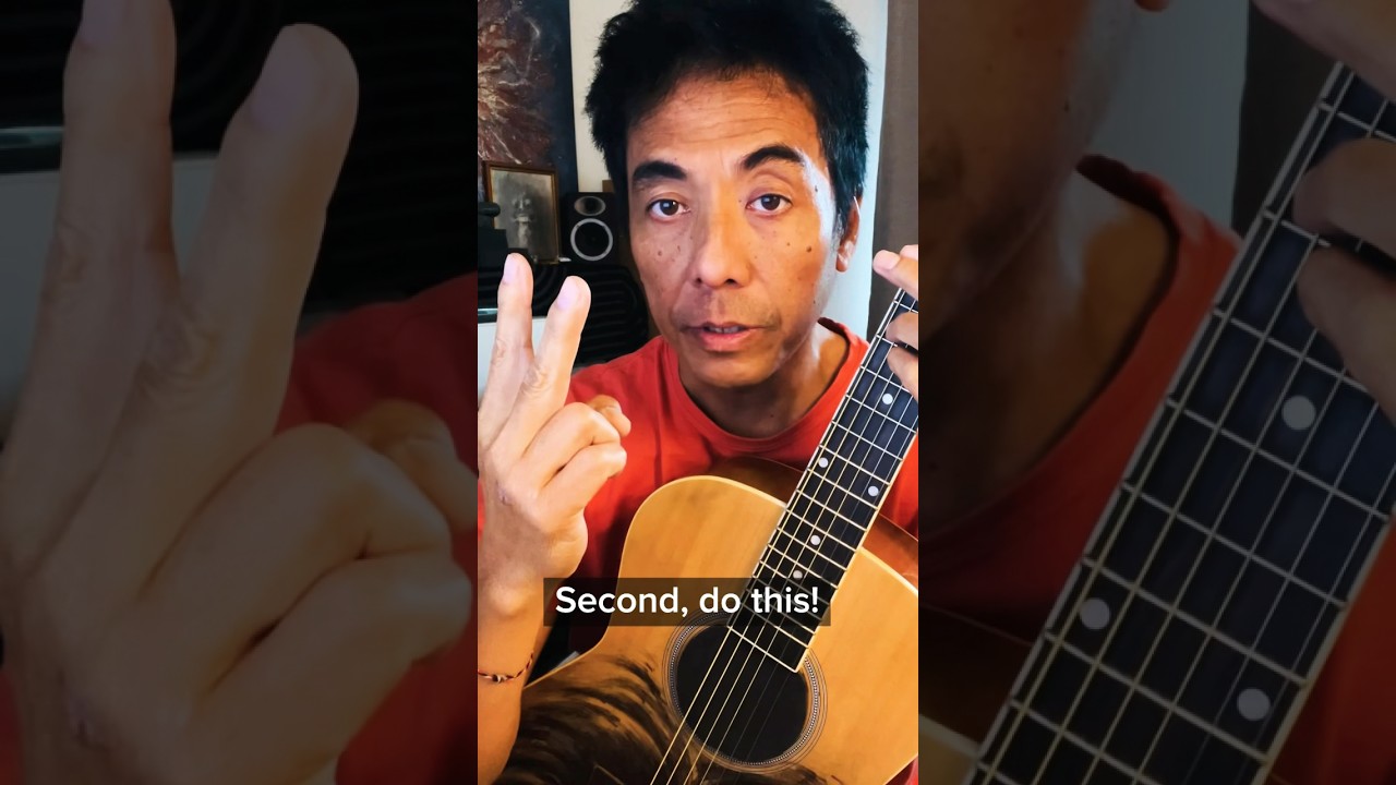Easy reggae rhythm with acoustic guitar #shorts