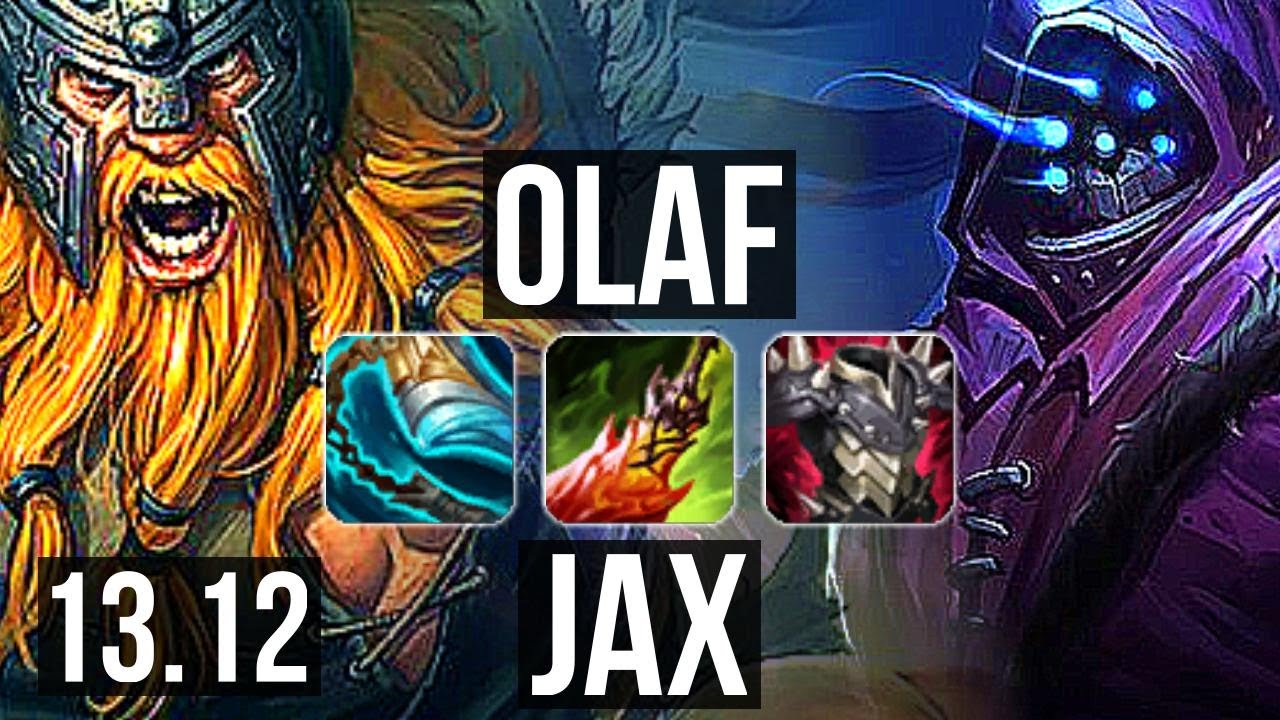 OLAF vs JAX (TOP) | Rank 2 Olaf, Quadra | KR Challenger | 13.12