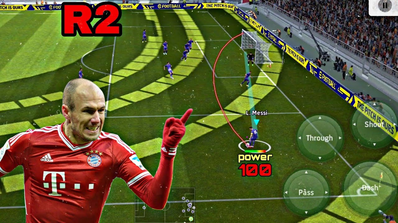 تعلم تسديدة R2 في بيس موبايل🔥 2023#efootball23mobile