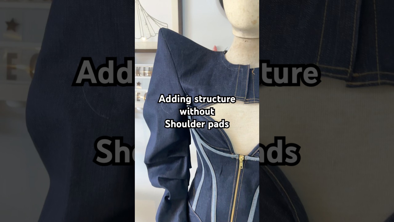 How I Structured This Shoulder without using shoulder pads #sewinghacks #sewingideas #sewing #diy