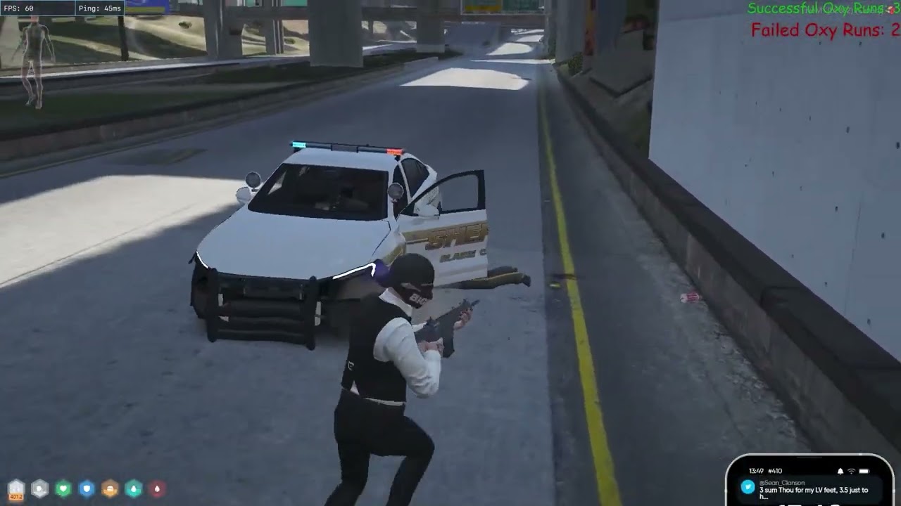 Hydra Gang tries to smoke the PD after they got rammed purposefully into spikes. | GTA NoPixel 4.0