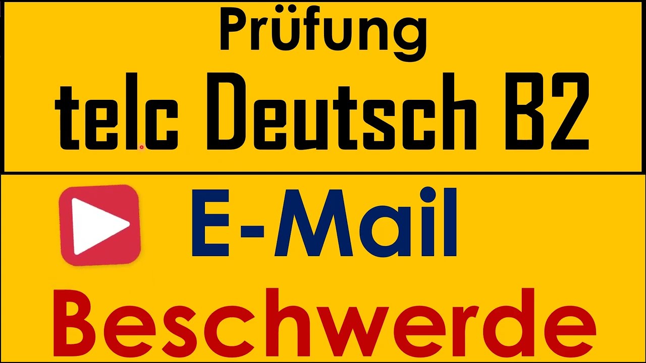 telc B2 | E-Mails schreiben | Beschwerdebrief #telc #b2 #E-Mail #Beschwerde #dtbb2 #telcb2