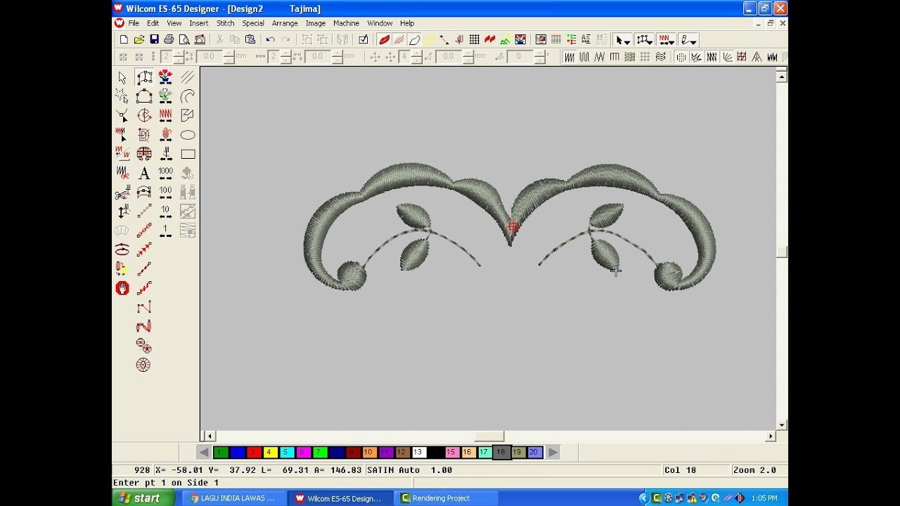 Wilcom Embroidery Designs || Embroidery Machine Design || Embroidery Work-45