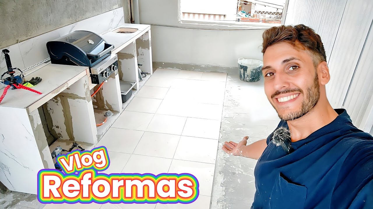 Así TRANSFORMÉ el SUELO de la COCINA EXTERIOR🏡SORPRESA  para CRISTINA🎊 Como instalar suelo cerámico 