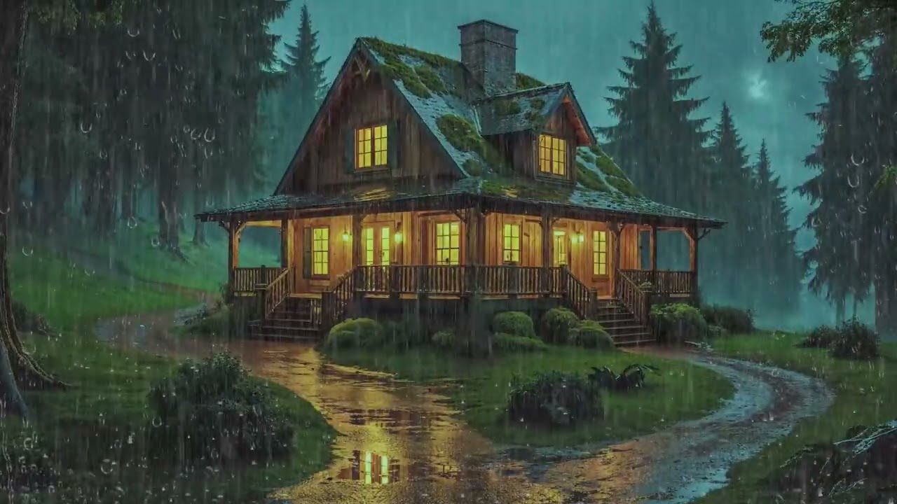 Night Rain Ambience 🌙 | Fall Asleep Fast