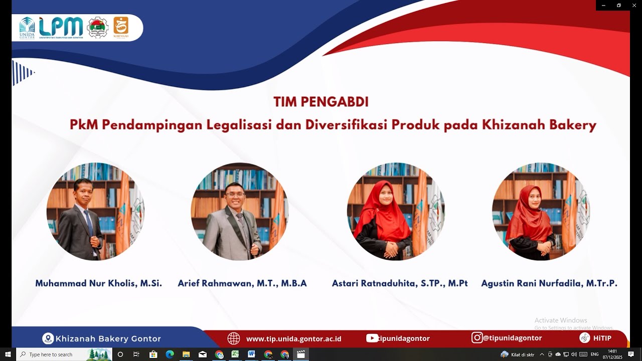 Pendampingan Legalisasi dan Diversifikasi Produk Pada Khizanah Bakery PMDG Ponorogo