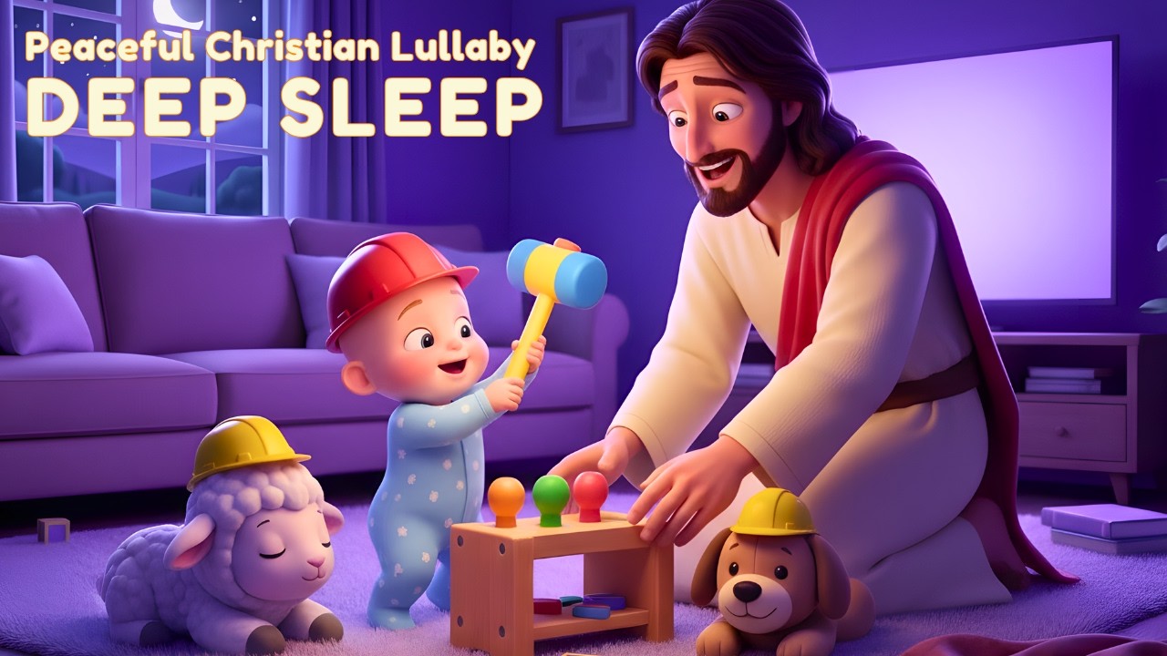🌙 2 Hours Peaceful Night with Jesus | Soft Christian Lullabies for Baby Sleep
