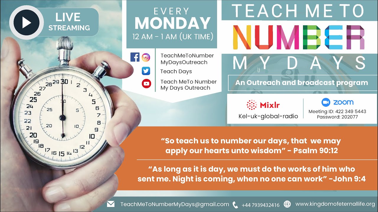 LIVE 🔴 Teach Me To Number My Days | Activating Your Creativity | EP263 | Mon 23 Feb 2026 @ 12AM-1AM