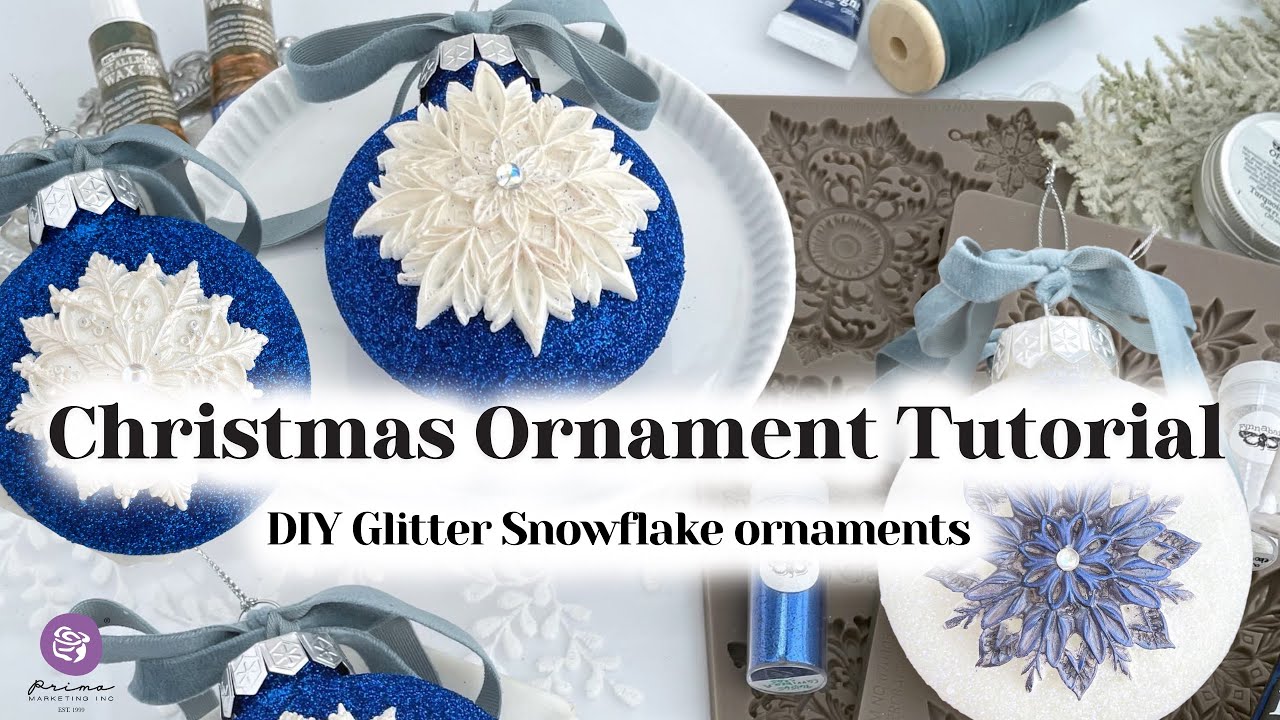 Handmade Glitter Snowflakes | Easy & Beautiful Christmas Ornament Tutorial | primamarketinginc |