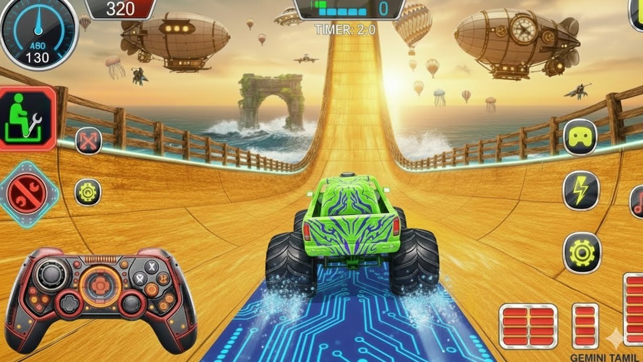 Ultimate Monster Truck Stunts 2026: Mega Ramp Racing 3D 🏆🔥🚀#monstertruck #gaming 