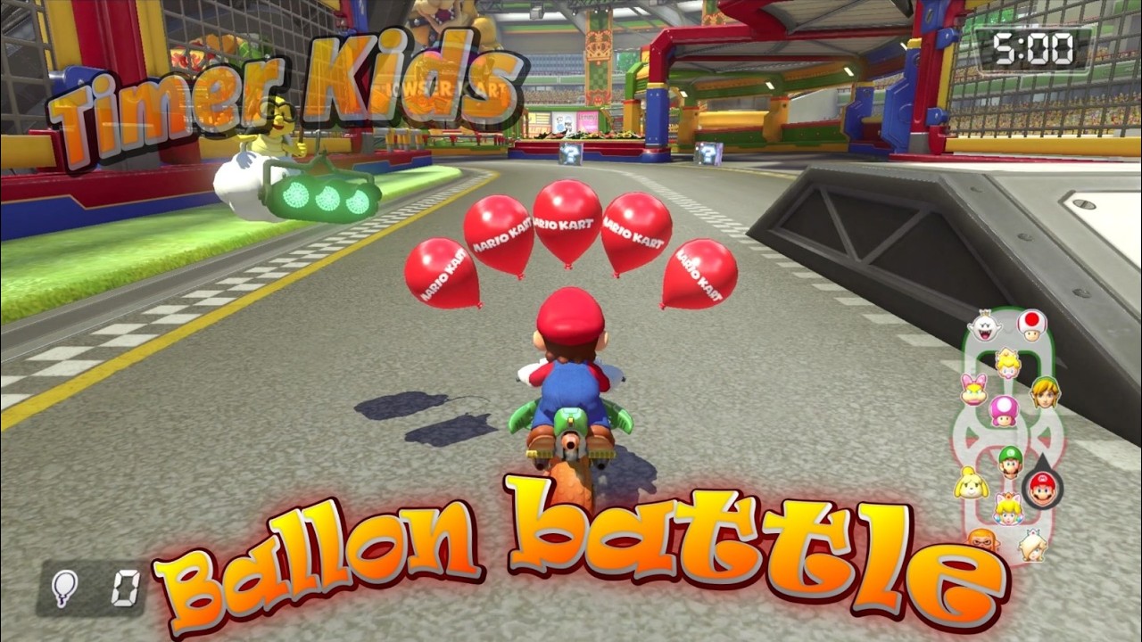 5 Minute Timer | Mario Kart | Mario Ballon Battle | Countdown 🏁