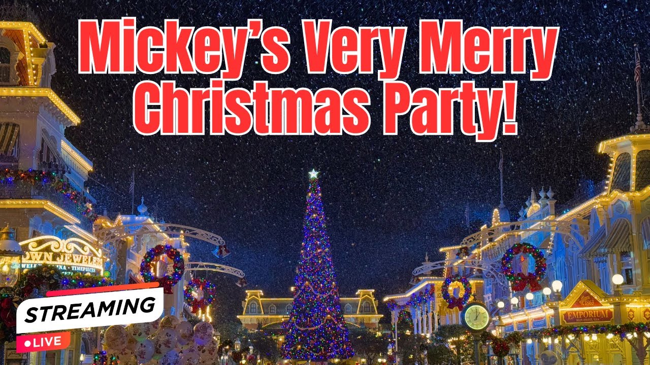 LIVE from Mickey’s Very Merry Christmas Party! | Magic Kingdom Holiday Fun 🎄✨