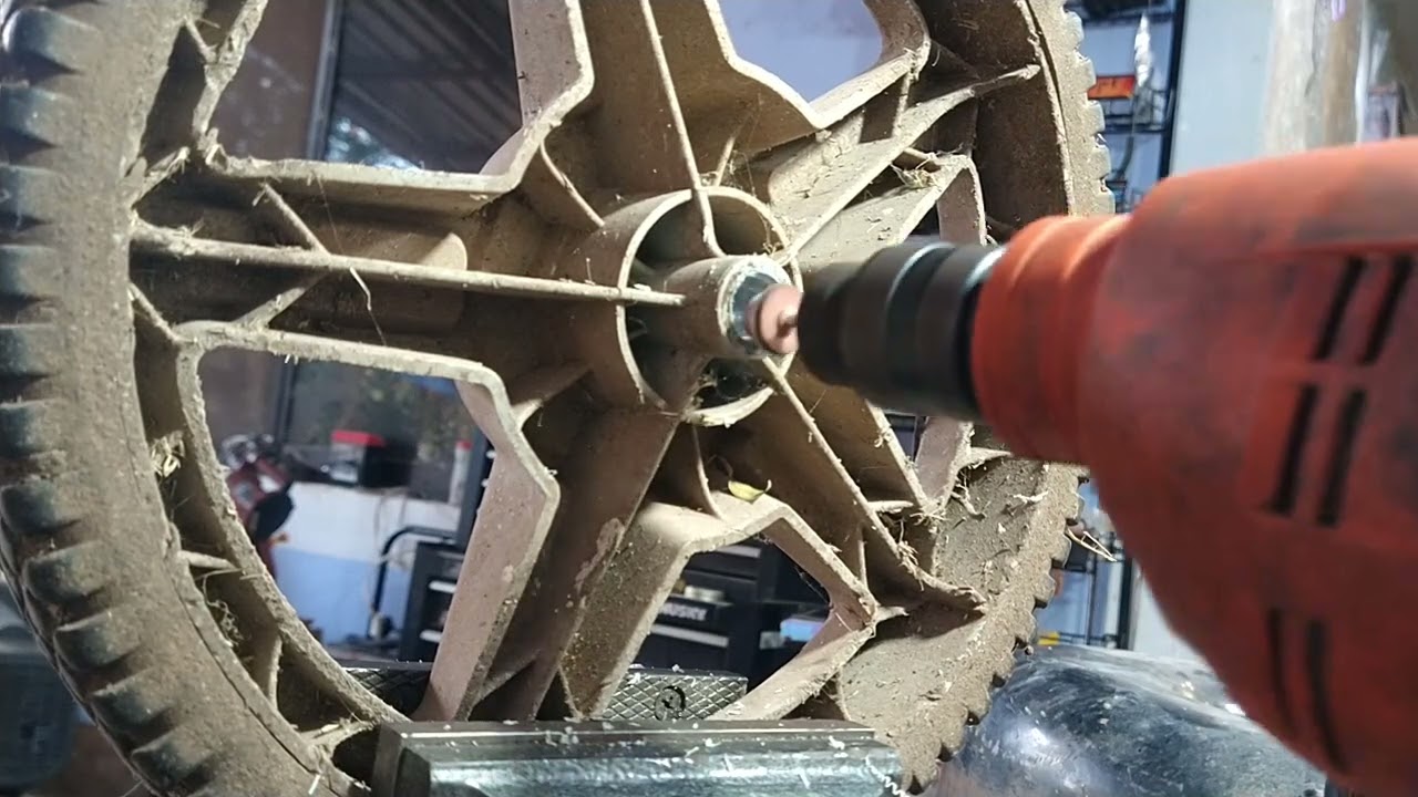 cómo ajustar rueda de podadora. sencillo pero duradero 👍