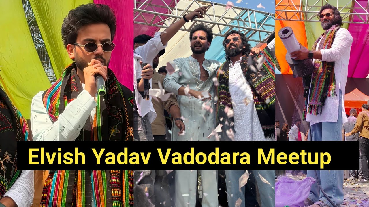 Elvish Yadav Vadodara Meetup Holi Special | Full Crowd Madness 
