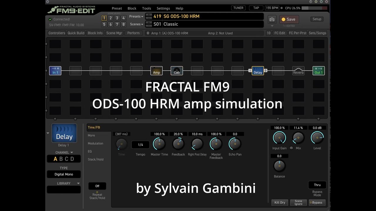 Experience the Fractal FM9 #1 : ODS-100 HRM Preset Demo