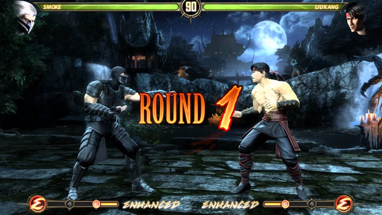 Mortal Kombat Komplete Edition PC gameplay Smoke vs Liu Kang