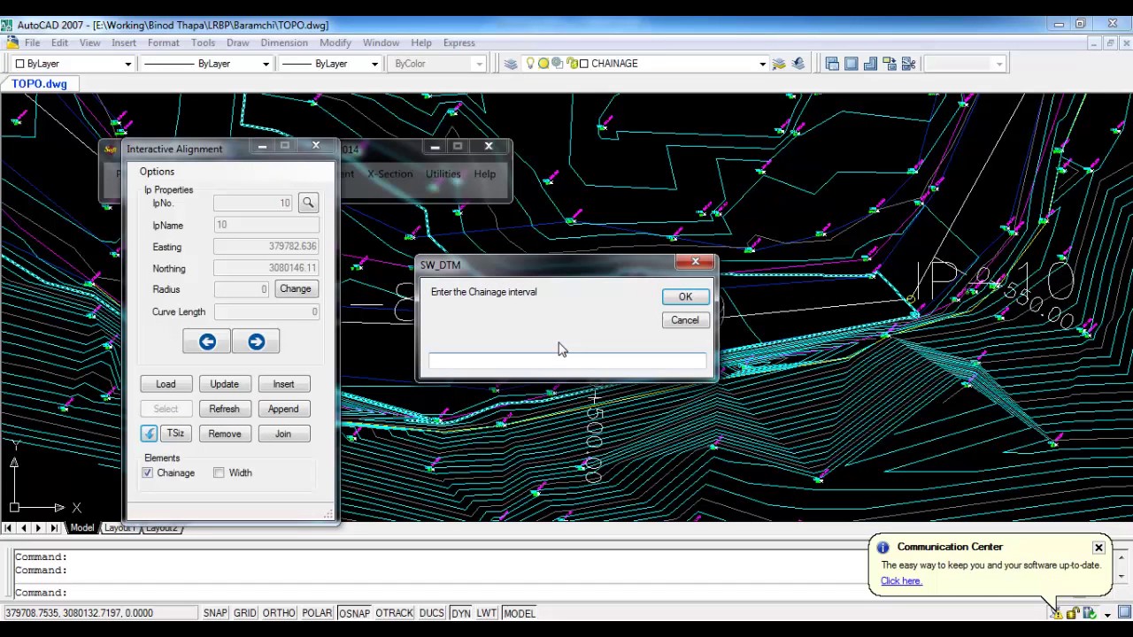 Training on SW DTM: Using Interactive Alignment feature in SW DTM.