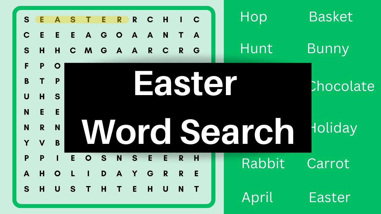 Easter Word Search | Easter Game For Kids | Word Search Easter | Word Search For Kids |Easy Learning