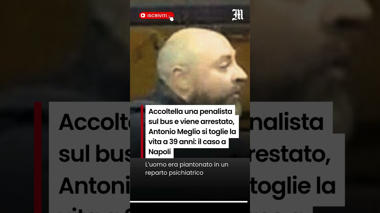 Accoltella una penalista sul bus e viene arrestato, Antonio Meglio si toglie la vita a 39 anni