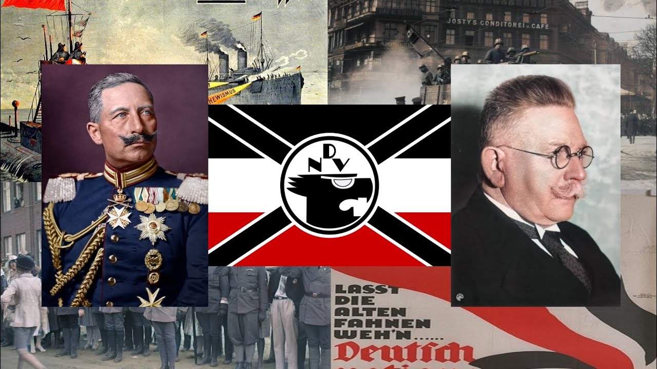 Was war die DNVP? die Monarchistische Partei der Weimarer Republik.