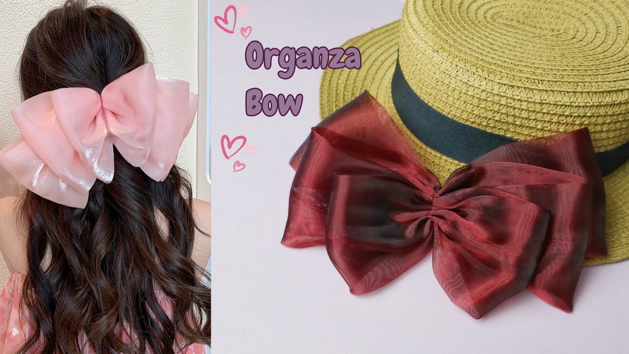 Pita dari Kain Organza Cantik sekali - Organza Bow - Cara Membuat Pita dari Kain Organza