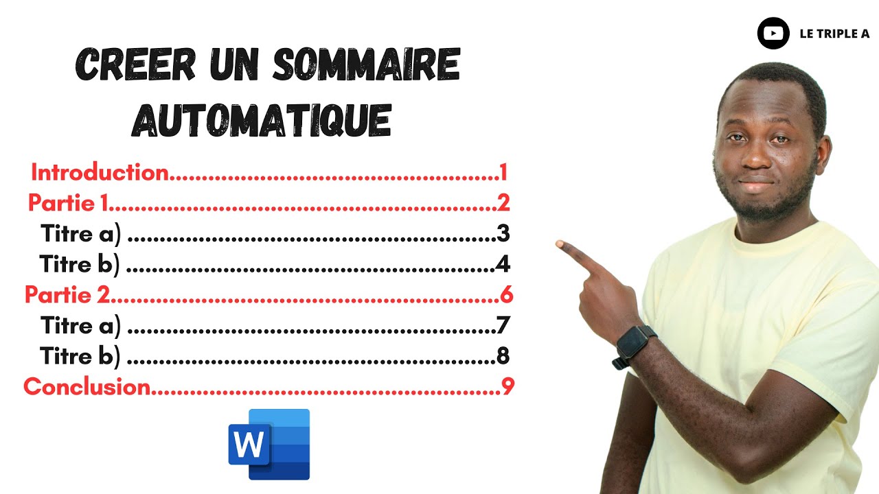 Créer un Sommaire Automatique en un Clin d'Œil!