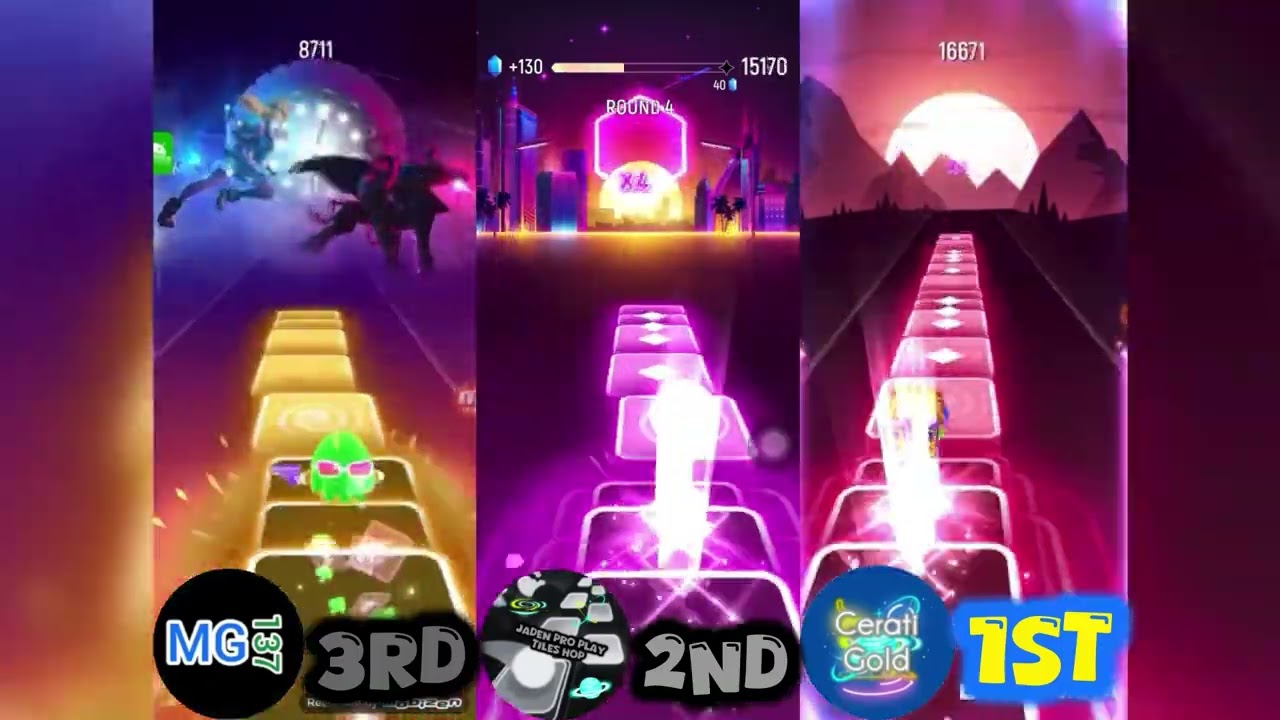 Tiles Hop: Julius Dreisig & Zeus & Crona - Invisible | Me vs ​@Matias_Gamer137 vs @CeratiGold 