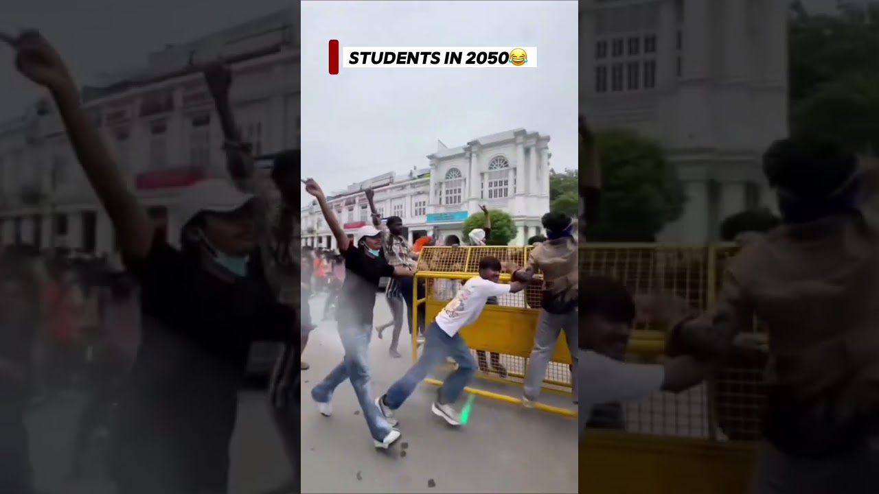 Students in 2050 😂😂. #shorts #viral #tranding #protest #future #comedy