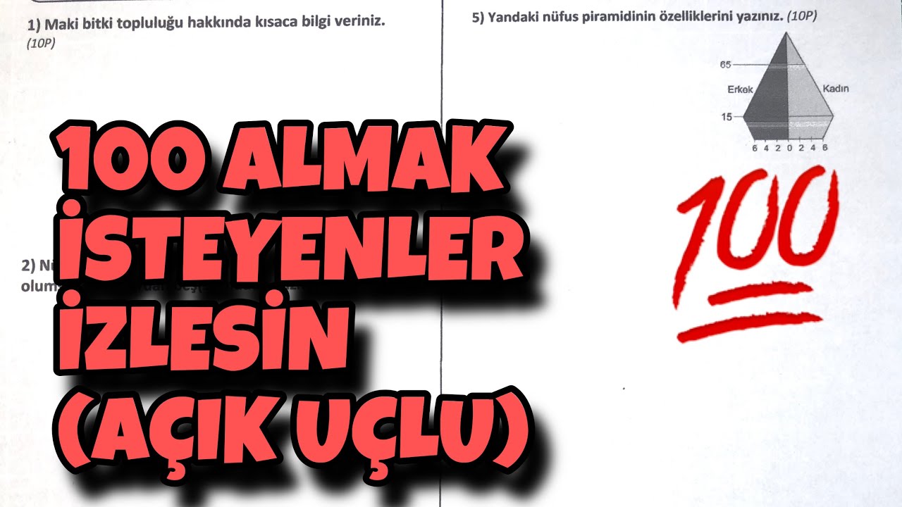 10.Sınıf Coğrafya 2.Dönem 1.Yazılı