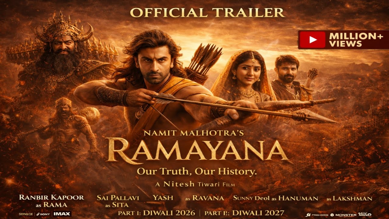 Ramayana: Official Trailer | Ranbir Kapoor | Sai Pallavi | Yash | Nitesh Tiwari | 2026