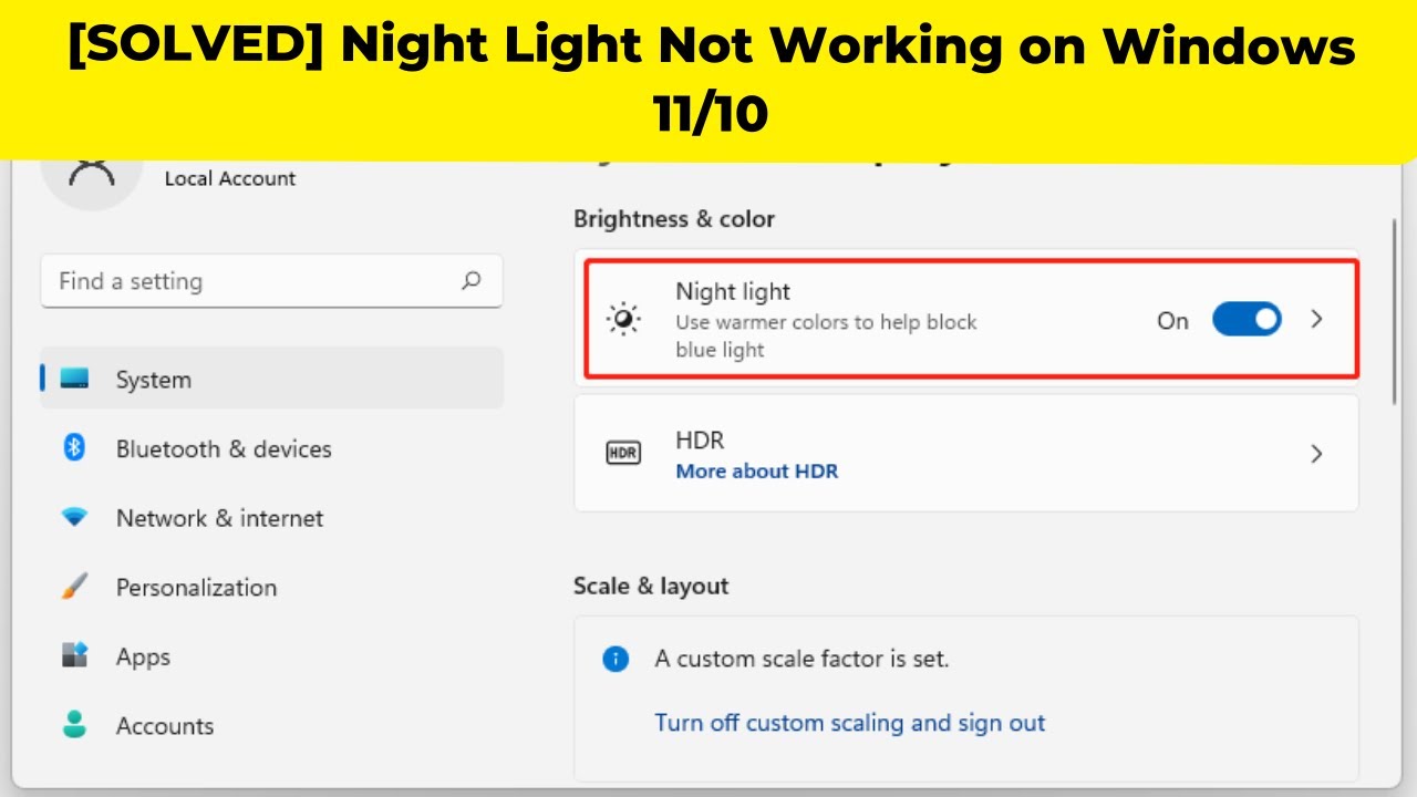 [РЕШЕНО] Ночной свет не работает в Windows 11/10