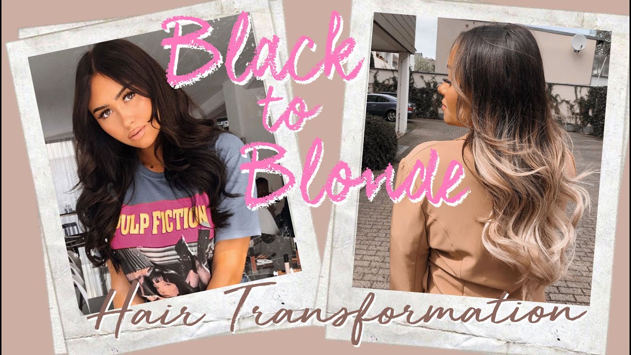 FROM BLACK TO BLONDE - Hair Transformation mit Desinas | PaulinaMary