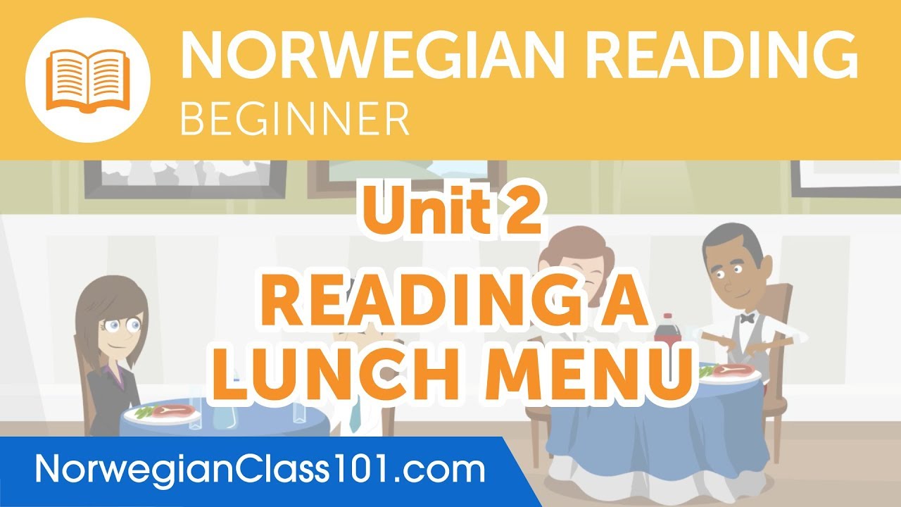 Norwegian Beginner Reading Practice - Reading a Lunch Menu